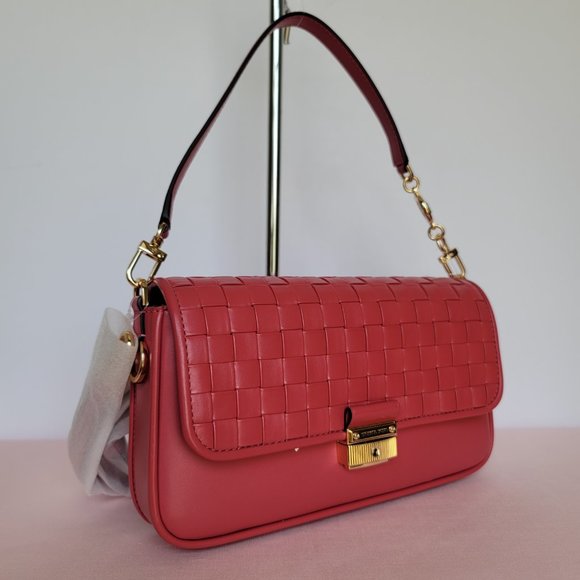 MICHAEL KORS Bradshaw Woven Smooth Leather Convertible Bag-🎈⭐SALE $178. - Picture 4 of 16